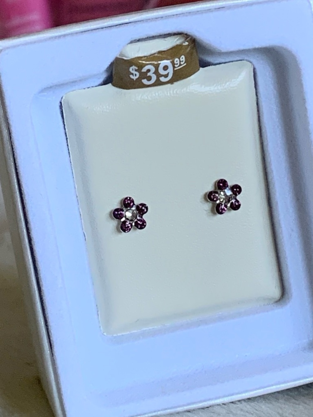 Girl’s Floral Stud Earrings -Jewelry